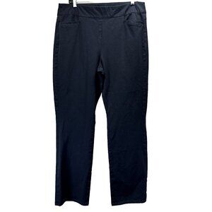 Soft Surroundings Womens Stretch Pants Size Large Dark Navy Blue Pockets Pull on